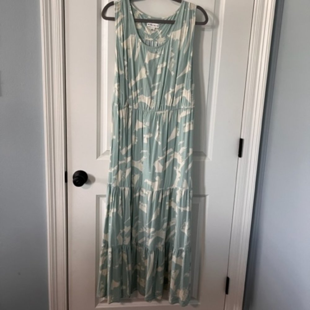 Light Blue and Cream Maxi